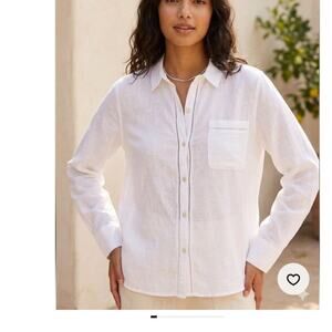 Joie 100%linen blouse white nwot